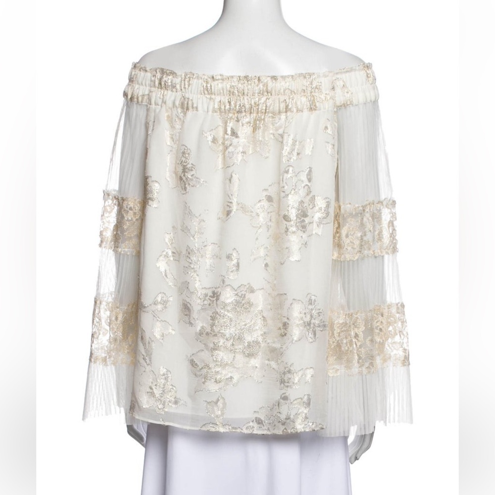 Kobi Halperin cream and gold blouse